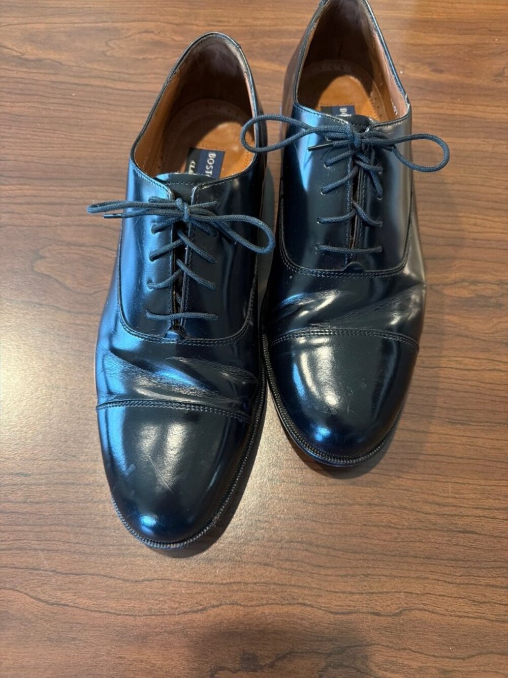 Bostonian Classics Men's Black Cap Toe Oxford Dress Shoes 10.5M - Like New